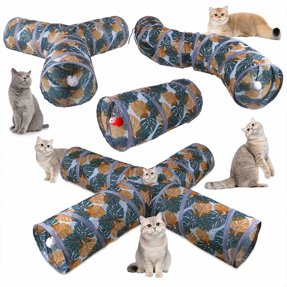Túnel Dobrável para Gatos Brinquedo Interativo para Gatos e Filhotes Treinamento Divertido para Gatinhos Entediados Brinquedo de Túnel para Cães, Gatos e Coelhos