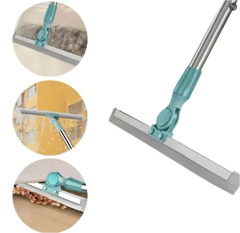 Magic Silicone Bathroom Floor Scraper Household Bathroom Cleaning Squeegee Plastic Handle Two-In-One Dry And Wet Use