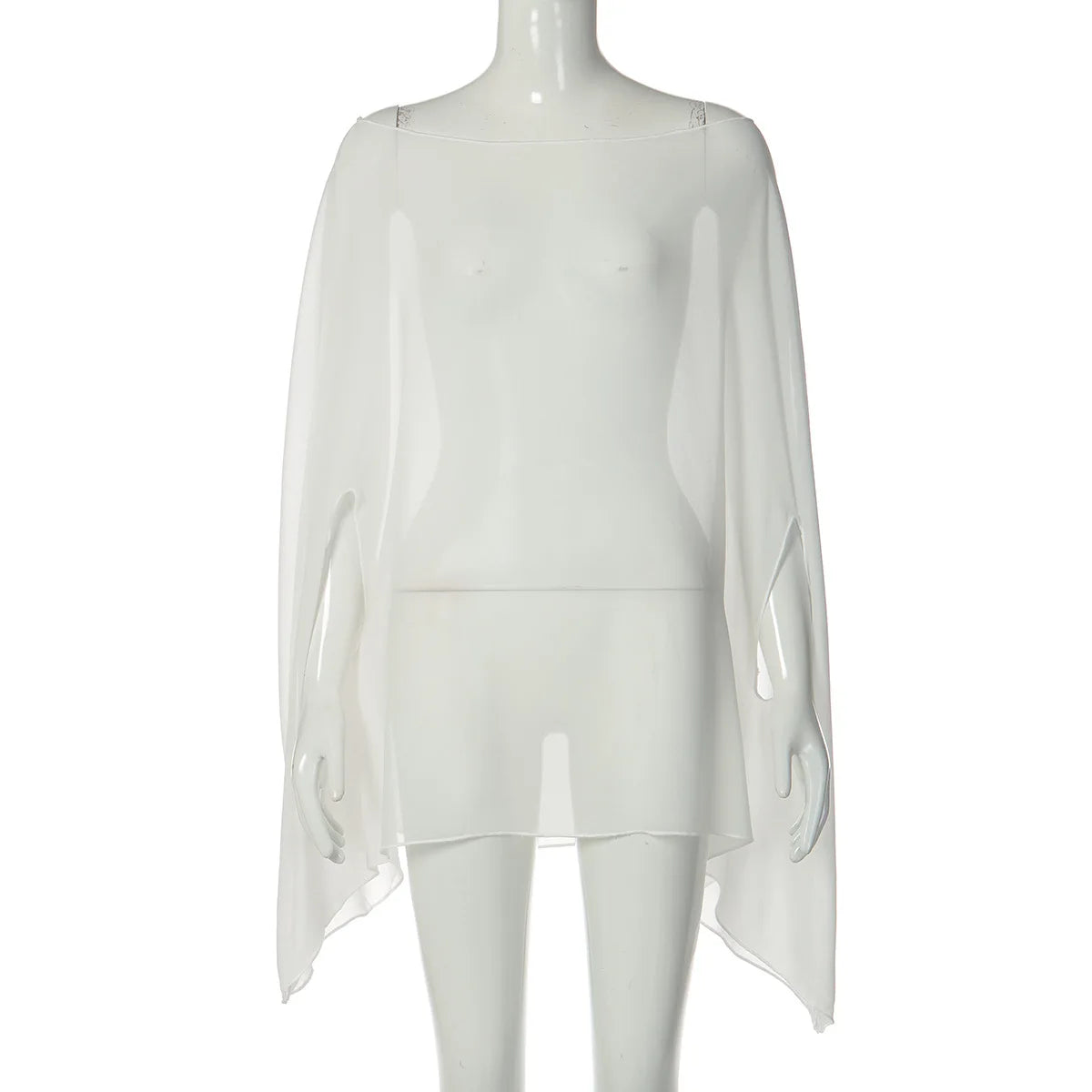 Roupa Feminina Blusas Transparentes de Chiffon Sexy Moda Sólida Camisas Elegantes para Mulheres Balada Noite Tops Branco Preto Streetwear