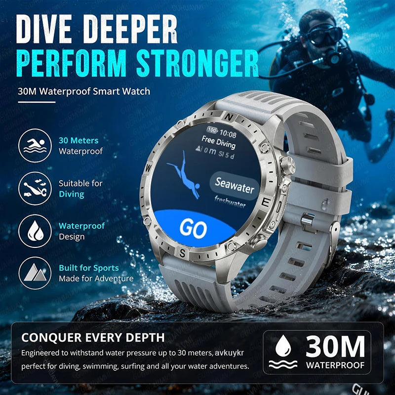 Smart Watch GPS Offline Map 3ATM Compass Altimeter 2026