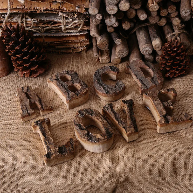 WonderNest Letras e Números de Madeira para Decoração DIY