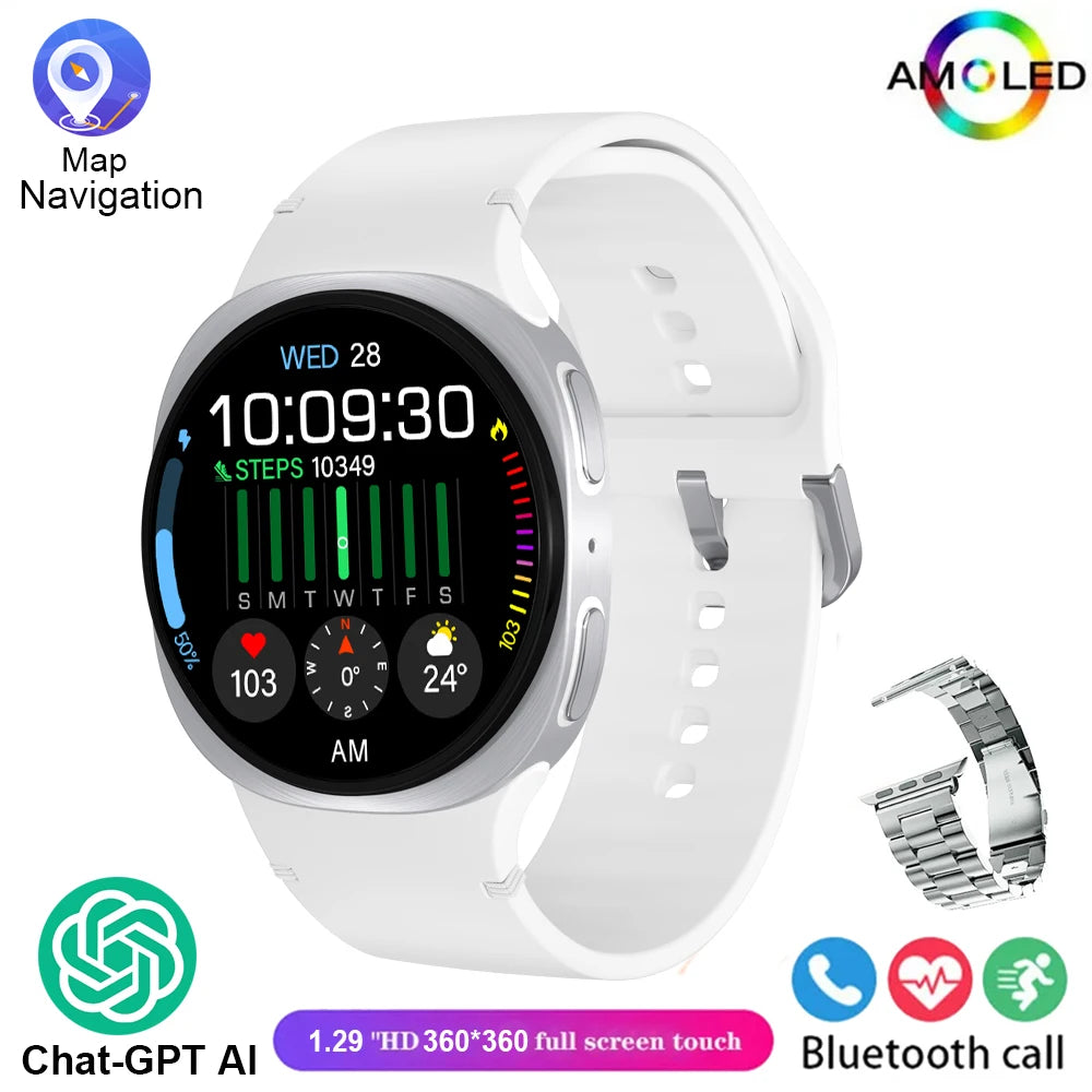 2025 Novos Relógios 8 Mini GPS Track Smart Watch para Homens Mulheres Saúde Esporte AMOLED Frequência Cardíaca Chamada Bluetooth Smartwatch À Prova D'água