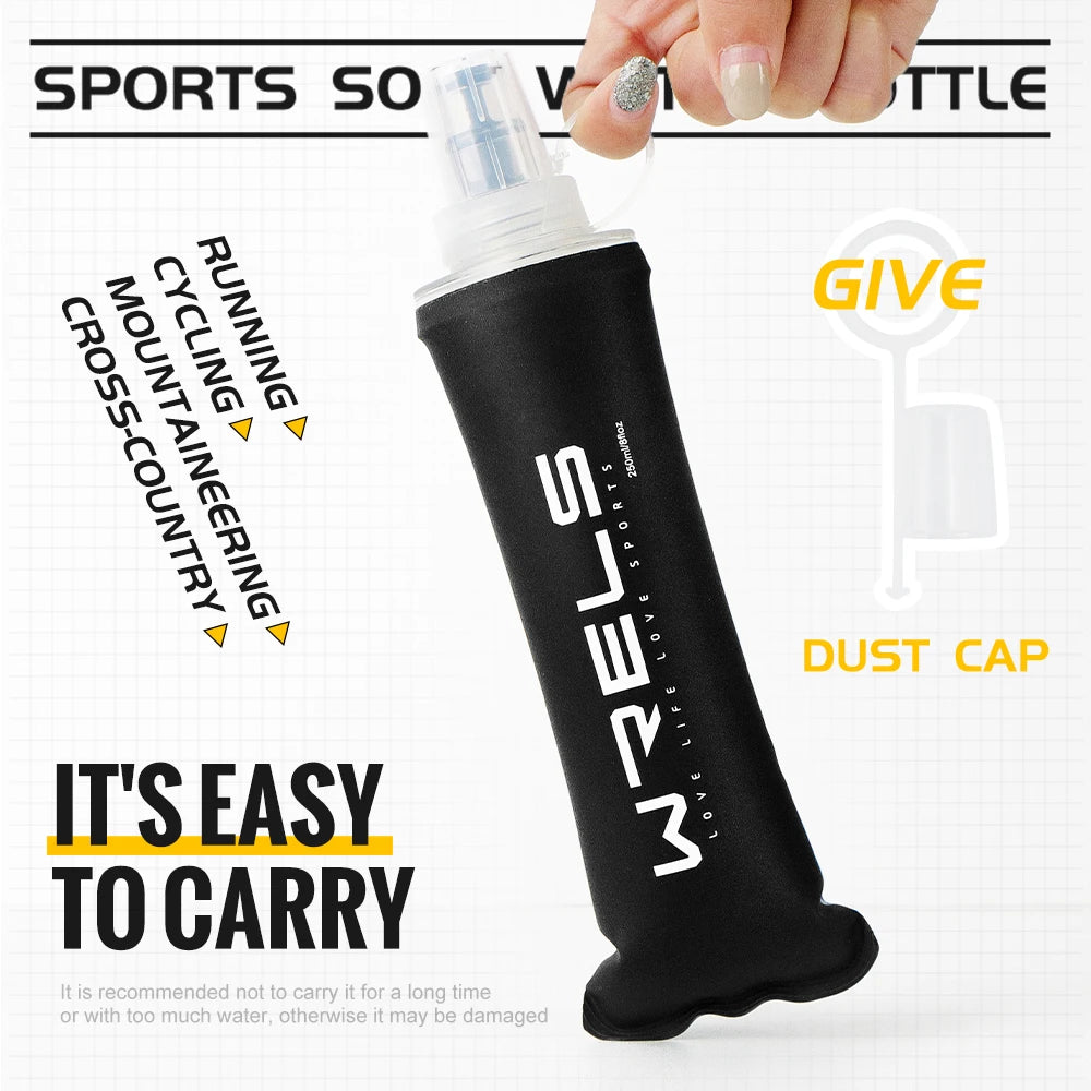 Garrafa de Água WRELS Dobrável — Leve e Compacta para o Outdoor
