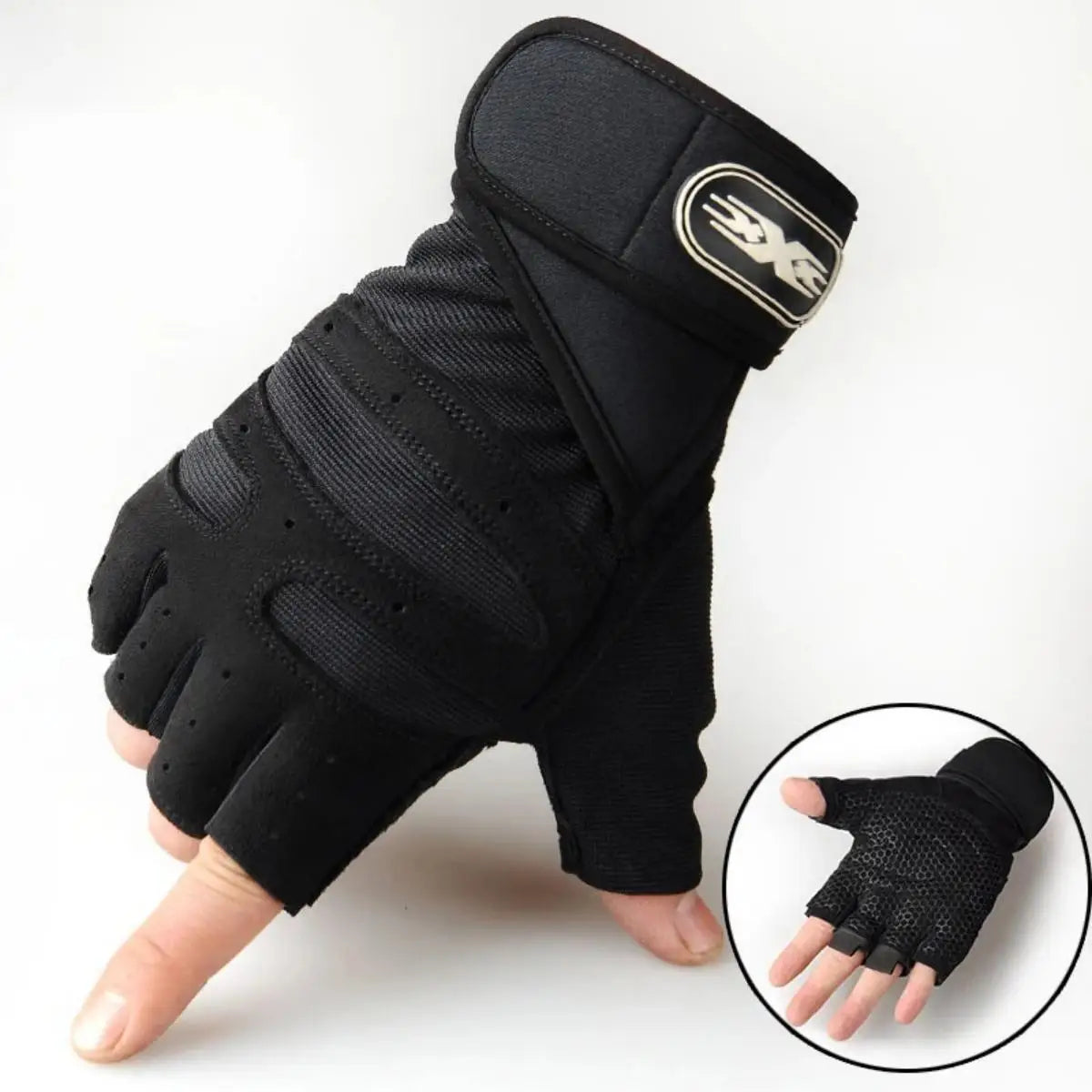 Luvas de Academia Masculinas Femininas Fitness Levantamento de Peso Luvas de Pulso Musculação Treino Esportes Ciclismo Antichoque