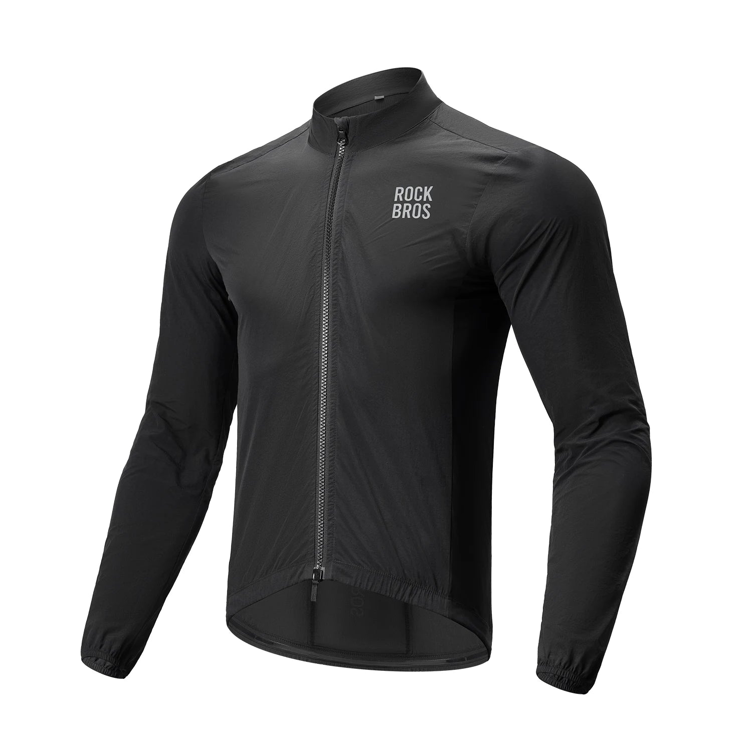 Rockbros Jaqueta Ciclismo Leve Corta-Vento Roupa Manga Comprida Quebra-Vento Refletiva Respirável Tamanho EUR
