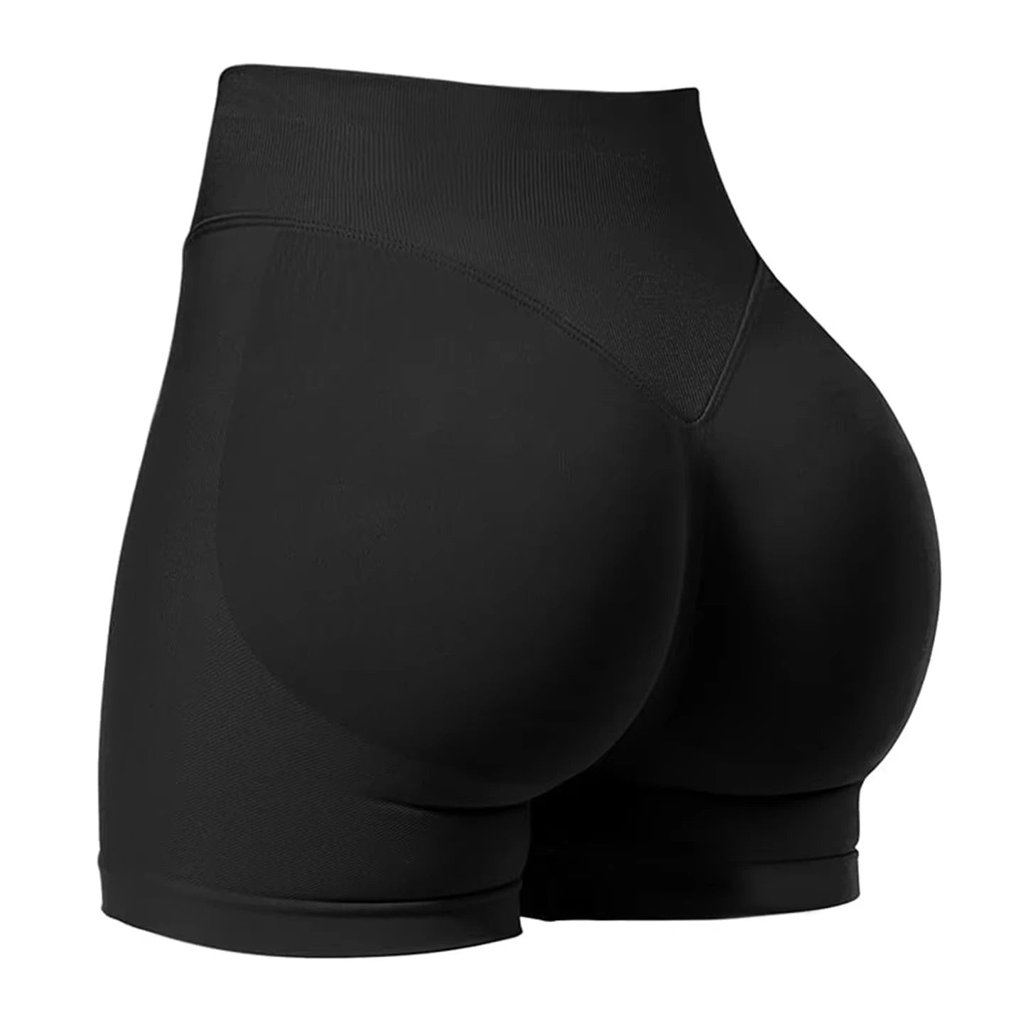 Shorts Esportivos Femininos de Cintura Alta Sem Costura para Academia Fitness Legging Fina Treino Ioga Corrida Levanta Bumbum Ciclismo