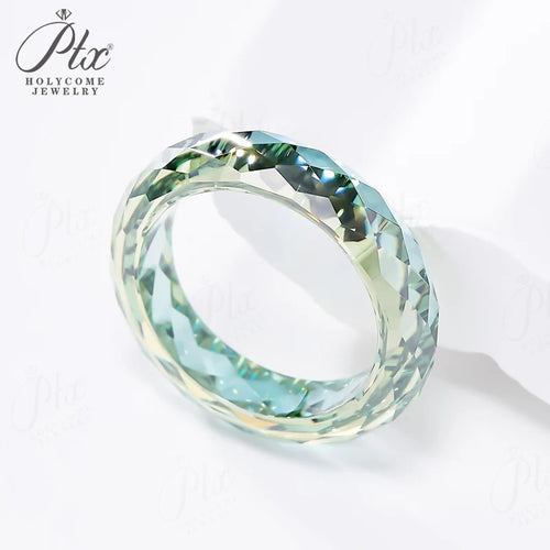 100% Moissanite Diamond Ring Proposal Engagement Wedding Band...