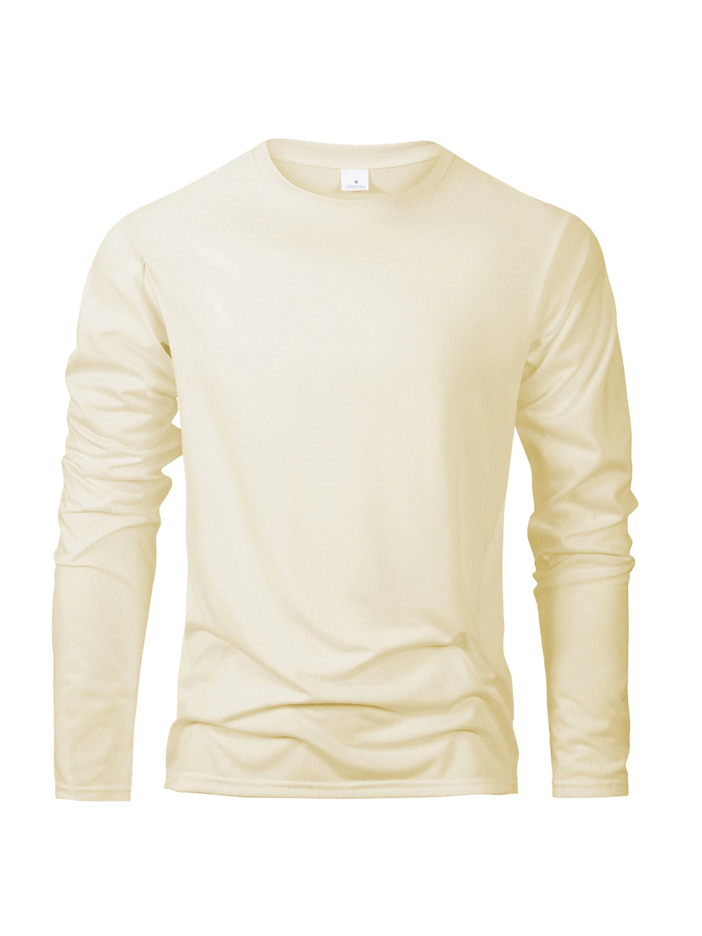 Camisetas Masculinas de Manga Longa Casuais Gola Redonda Que Absorvem a Umidade Camisetas Masculinas Tops Esportivos confortáveis versáteis Camisetas Masculinas