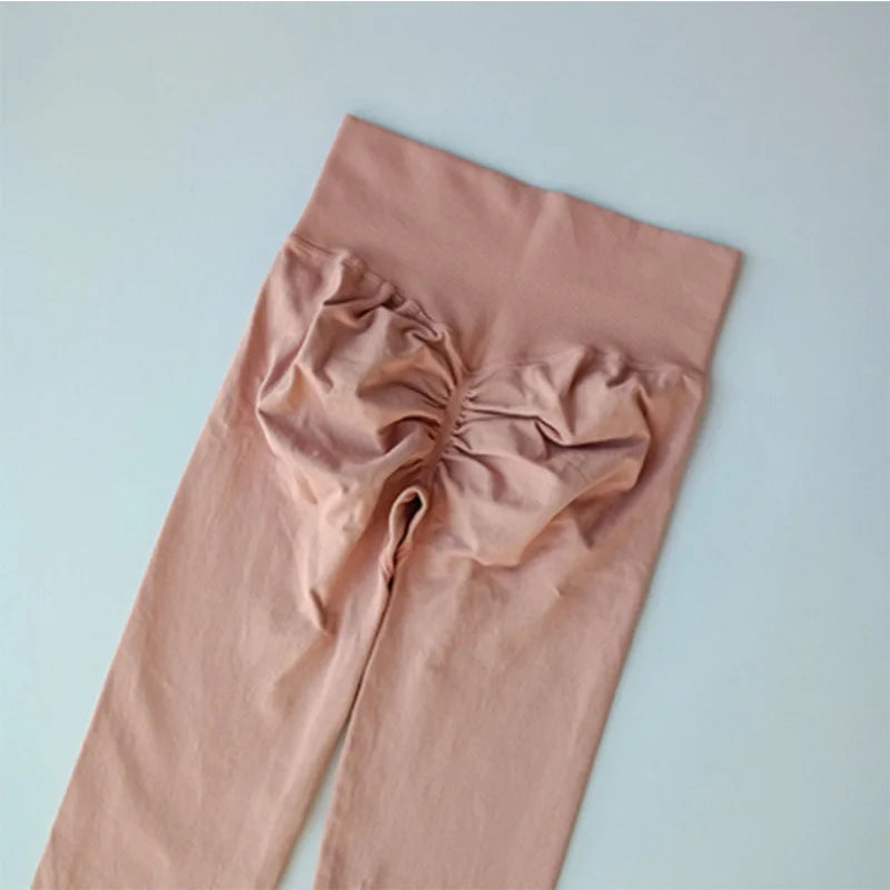 Legging Yoga Feminina Cintura Alta Sem Costura Push Up Legging Esportiva Fitness Corrida Levanta Bumbum Altamente Elástica Legging de Academia