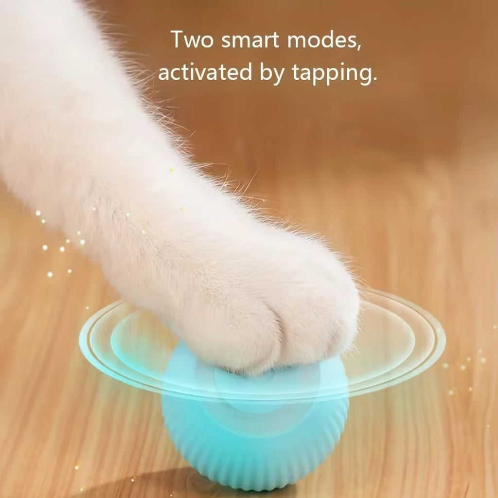 Brinquedo para Gatos Bola Rolante Automática Recarregável via USB Interativo Ativado por Movimento que Brilha no Escuro Brinquedo de Silicone para Animais de Estima Seguro para Todos