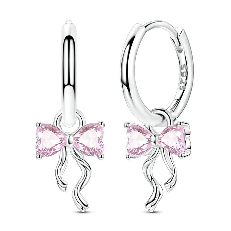 Orstarry 925 Sterling Silver Crystal Circular Eardrops Drop Earrings Women Earrings Charm Fashion Versatile Party Jewelry Gifts