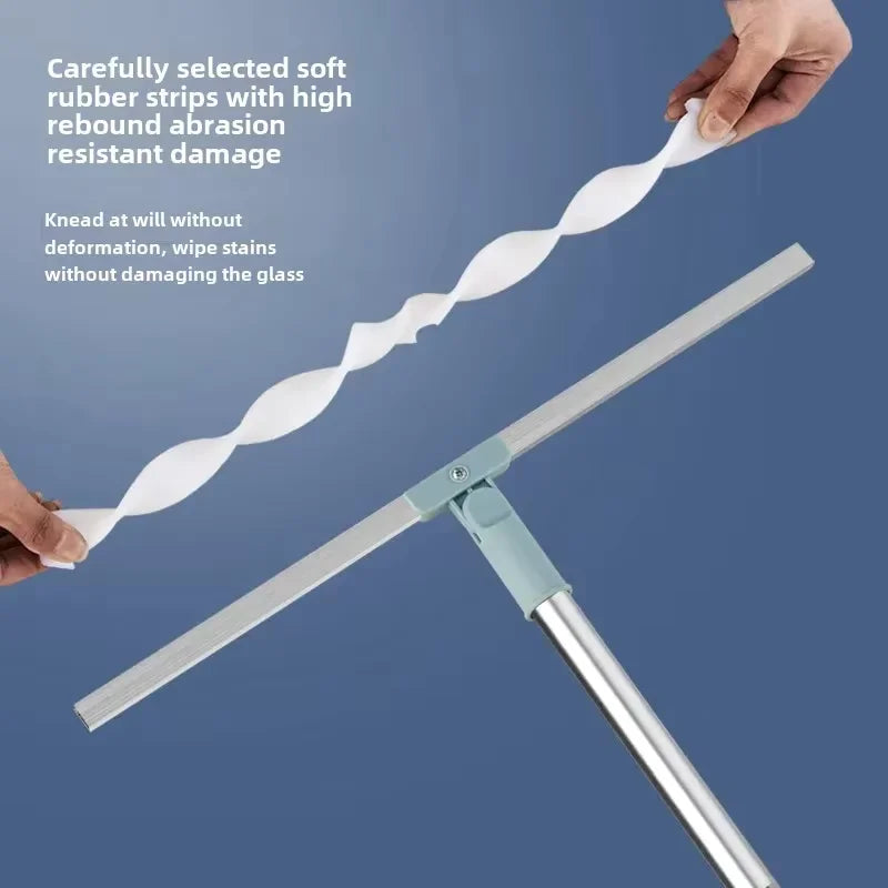 Magic Silicone Bathroom Floor Scraper Household Bathroom Cleaning Squeegee Plastic Handle Two-In-One Dry And Wet Use