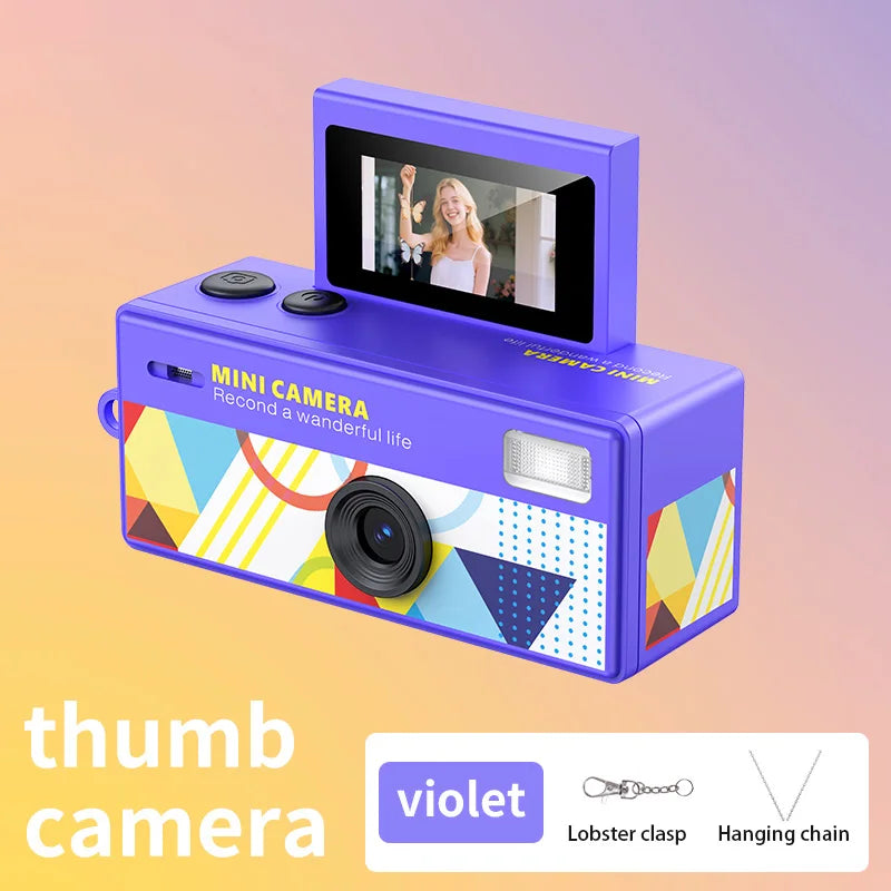 Mini Thumb Camera 0.96inch Flip Screen Keychain Camera Retro 720P Outdoor Sports Camera Very Small Camcorder Video Recorder