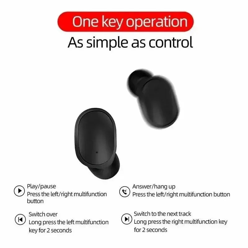 Fones de ouvido sem fio E6S com cancelamento de ruído e à prova d'água, fones intra-auriculares estéreo com estojo de carregamento e display de LED