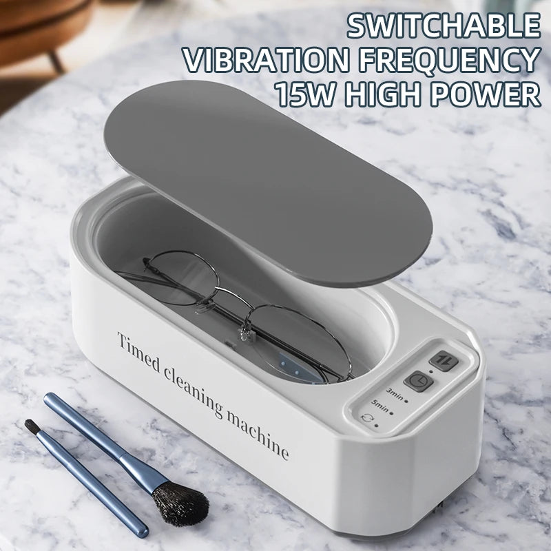 Máquina de Limpeza Ultrassônica para Óculos 250mAh, Escova de Dentes/Joias Ultrassônica Temporizada, Banho Limpador Ultrassônico de Alta Frequência 2026