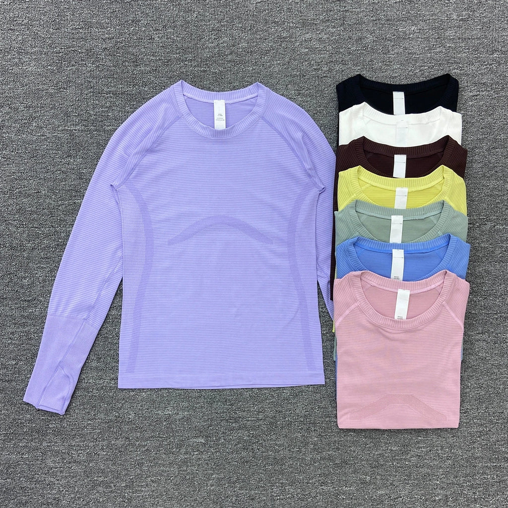 Top Fitness Sem Costura Manga Longa — Suporte e Estilo no Treino
