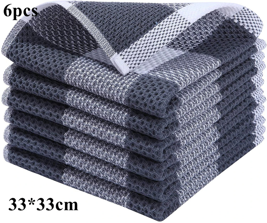 Homaxy 4/6Pcs Cotton Cozinha Towels Ultra Macio Dishcloth Magic...