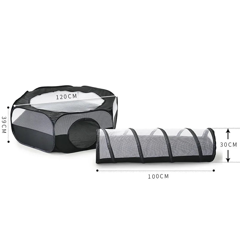 New Arrival  Tunnel Rabbit Cage Two-Piece Set  Nest Toy Stackable Pet Supplies  House Couch Tent Dog Bed Pet Accesso...
