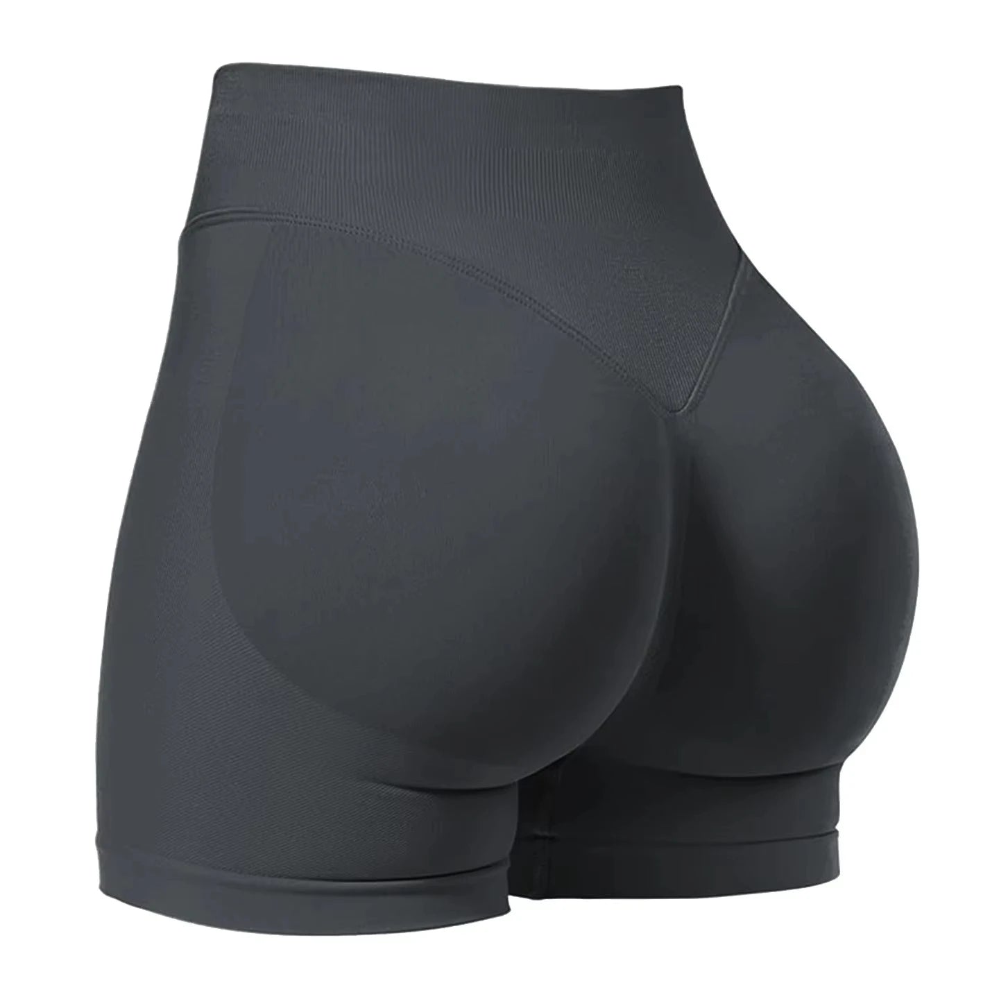 Shorts Esportivos Femininos de Cintura Alta Sem Costura para Academia Fitness Legging Fina Treino Ioga Corrida Levanta Bumbum Ciclismo
