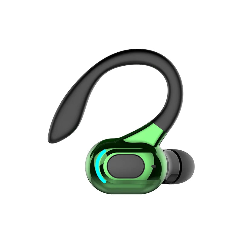 Fone de ouvido Bluetooth 5.2 à prova d'água, fones de ouvido sem fio com microfone, mini ganchos de orelha, fones de ouvido estéreo HiFi para celular