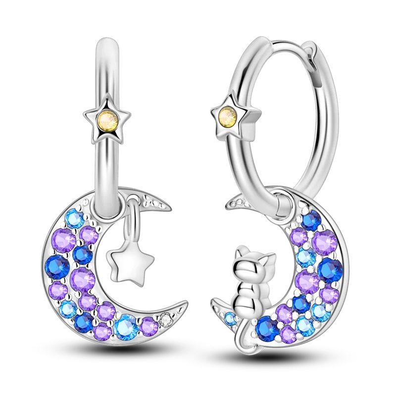 Brincos de Gota Circulares de Cristal Orstarry em Prata Esterlina 925 Brincos Femininos Charme Moda Versátil Joias de Festa Presentes