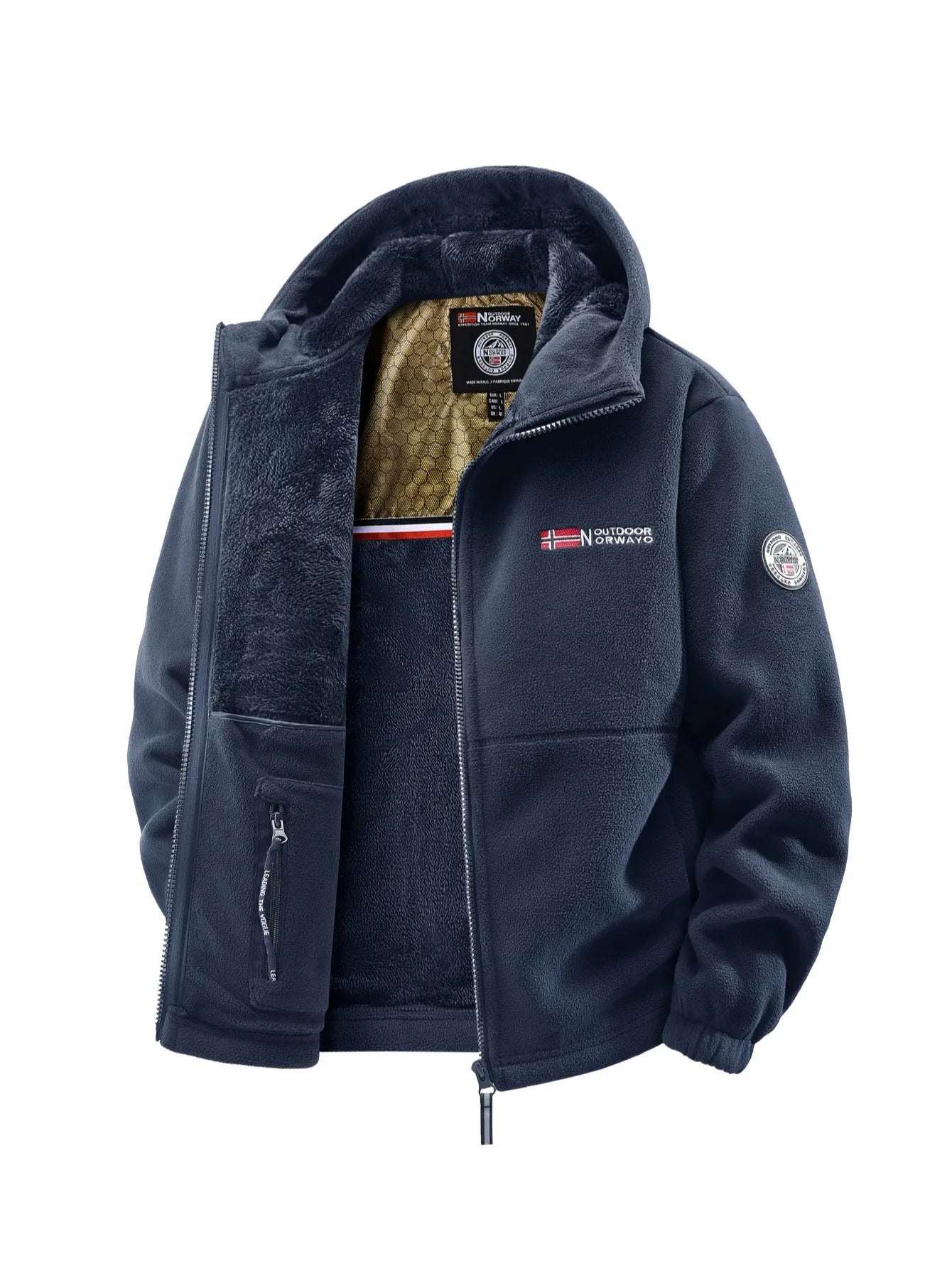 Jaqueta Masculina de Outono e Inverno com Capuz para Atividades ao Ar Livre, Adequada para Uso Diário em Casa, para Viagens, Festas, Deslocamentos, Moda Versátil para o Ar Livre, Aprimora...