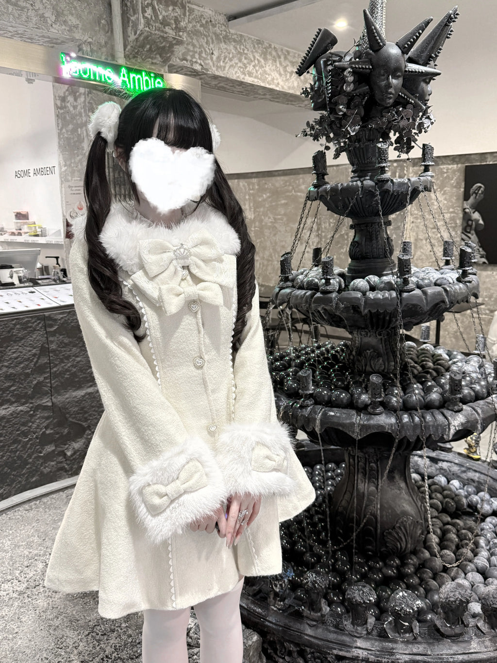 Jaqueta Feminina de Lã Original Japonesa Produção em Massa 30% Lã Novo Outono e Inverno Slim-fit Laço Gola Pelúcia Casaco de Lã