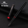 Jinhao 75 Metal Fountain Caneta Preto/Preto Vermelho Luxo Pens...