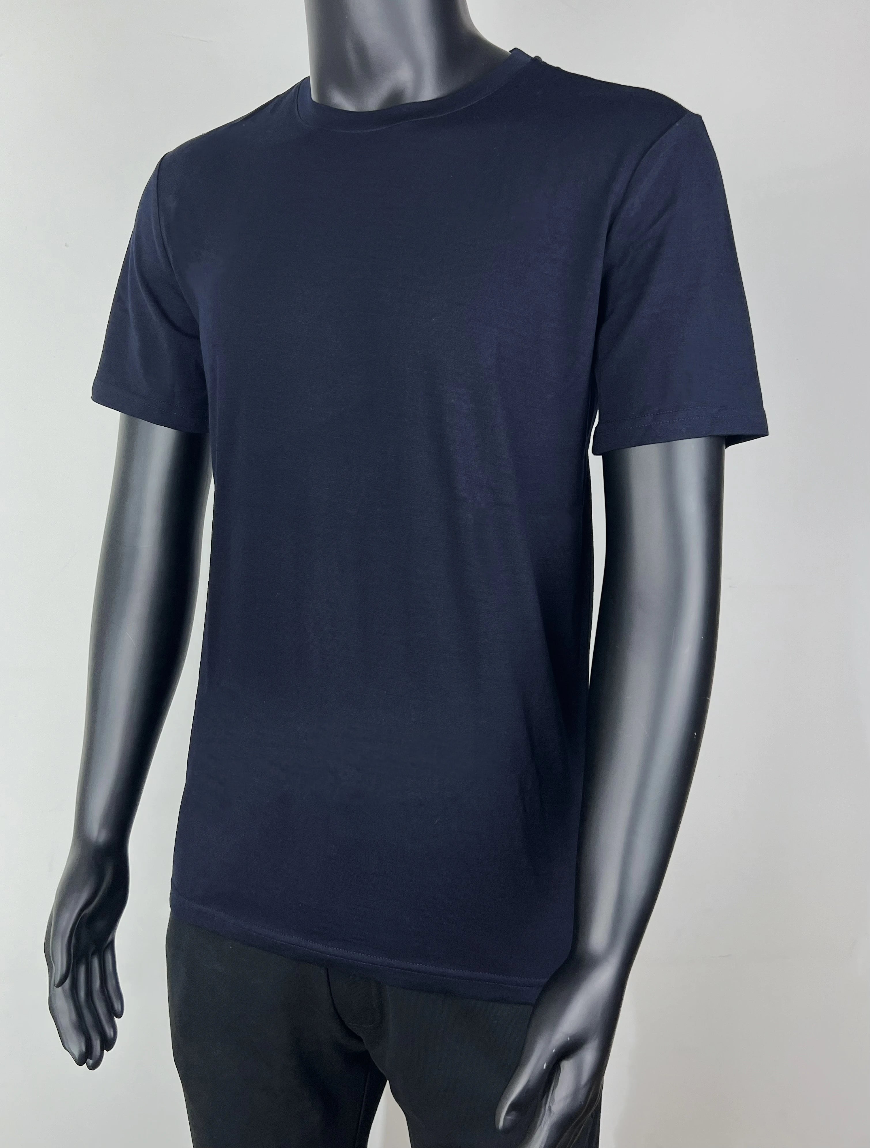 Camiseta Masculina de Lã Merino Solta Manga Curta para Corrida Ar Livre Fitness Secagem Rápida Respirável Fina de Verão Gola Redonda