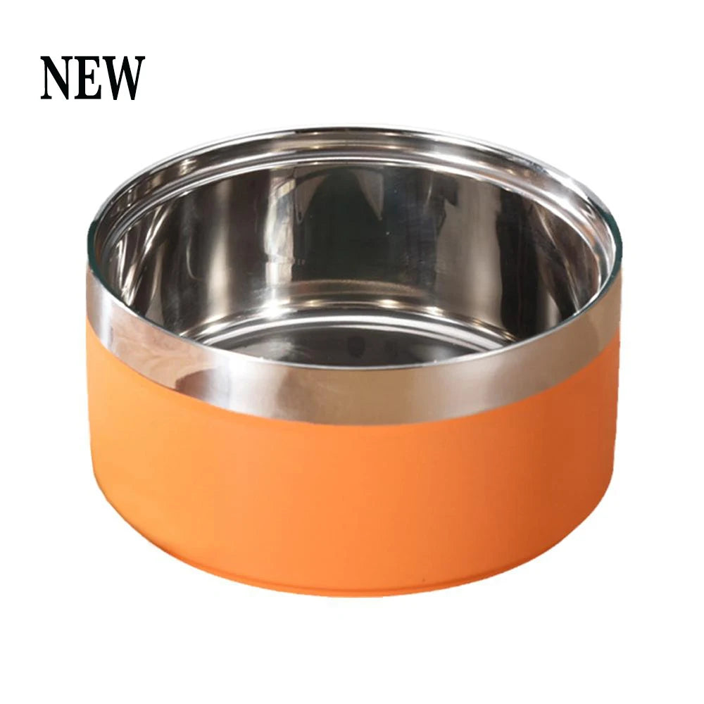 Tigela Dupla de Aço Inoxidável Personalizada para Cães Gatos Tigela para Animais de Estimação com Alimentação a Vácuo de Grande Capacidade Tigela para Água e Comida para Cães Acessórios para Cães Filhotes