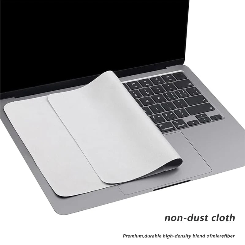 Microfiber Dustproof Cleaning Cloth Notebook Keyboard Cover Laptop Screen Cleaner Kit for MacBook Pro 13/15/16 Inch