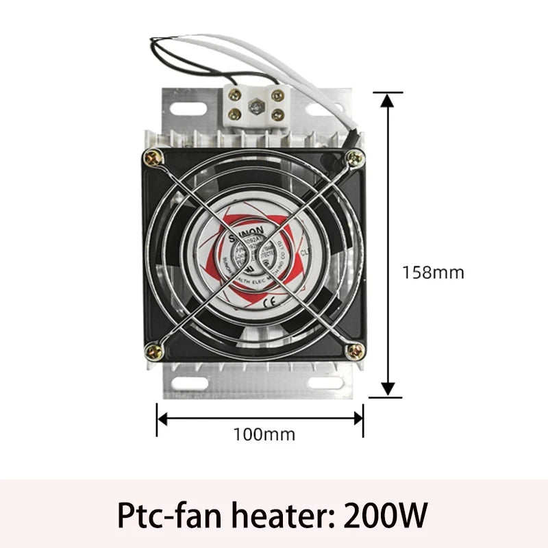 JRD 110V 220V aluminum alloy heater with fan fan heating plate PTC prevent icing fan heater pets Chicken house Dog house heater