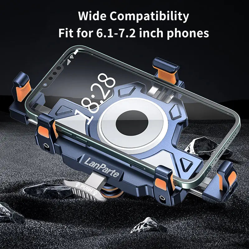 Suporte de Celular para Motos à Prova de Choque de Metal WonderNest