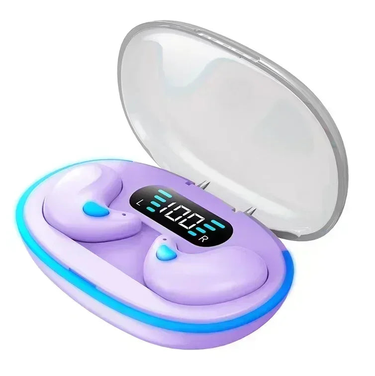 X55 Fones de Ouvido Sem Fio Mini Bluetooth TWS Para Dormir com Microfone HD À Prova D'Água