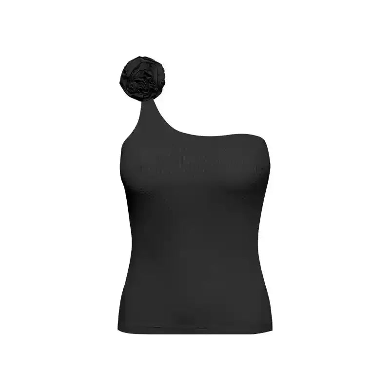 Sutiã Esportivo Feminino para Academia Roupas de Yoga Regata de Um Ombro Só Top Fitness Feminino Justo para Treino Corrida Esportes