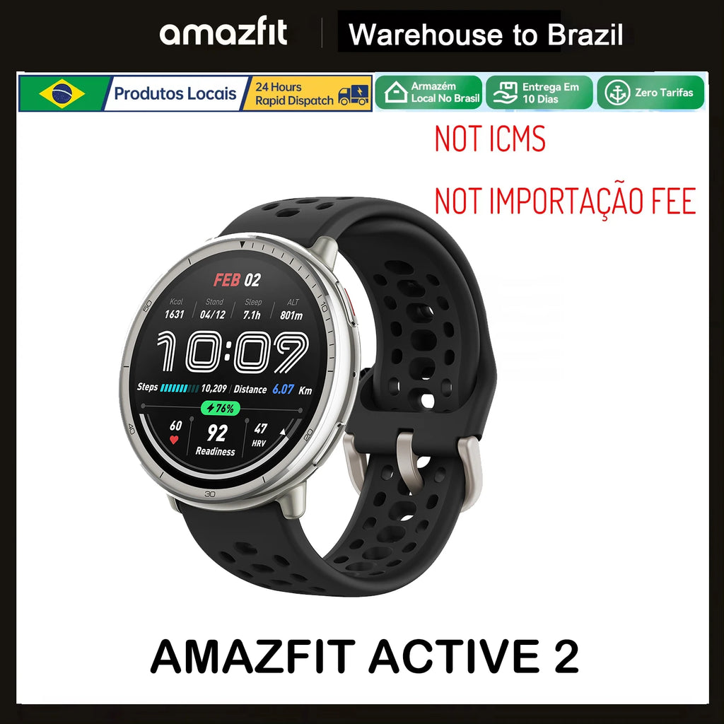Amazfit Active 2 Round Smart Watch Ultra-light 10-Day Battery