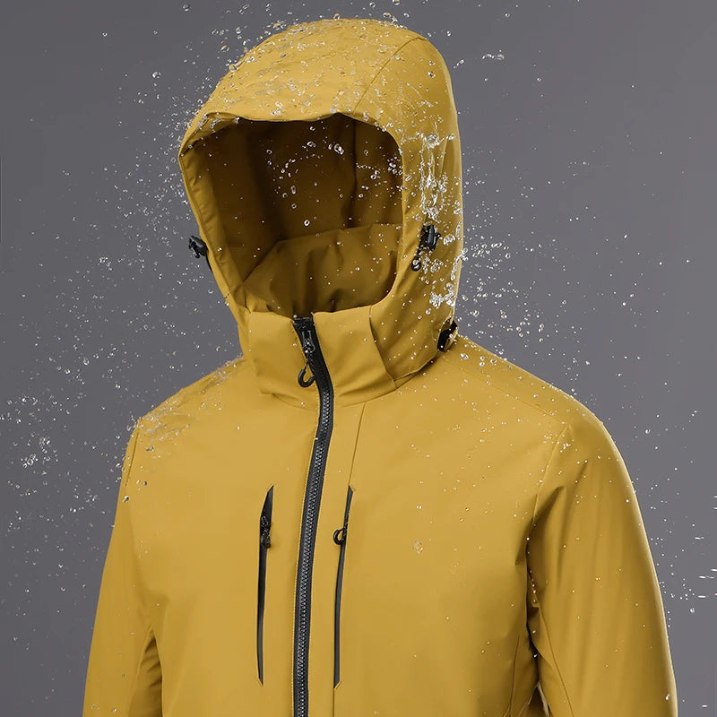 Jnln Jaquetas de Fleece Impermeáveis Unissex Inverno Corta-Vento Térmico Quebra-Vento Masculino Feminino Caminhada Acampamento Esqui Escalada Capa de Chuva