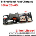 PD 100W Bidirectional Carregador Rápido Power Bank module Boost...