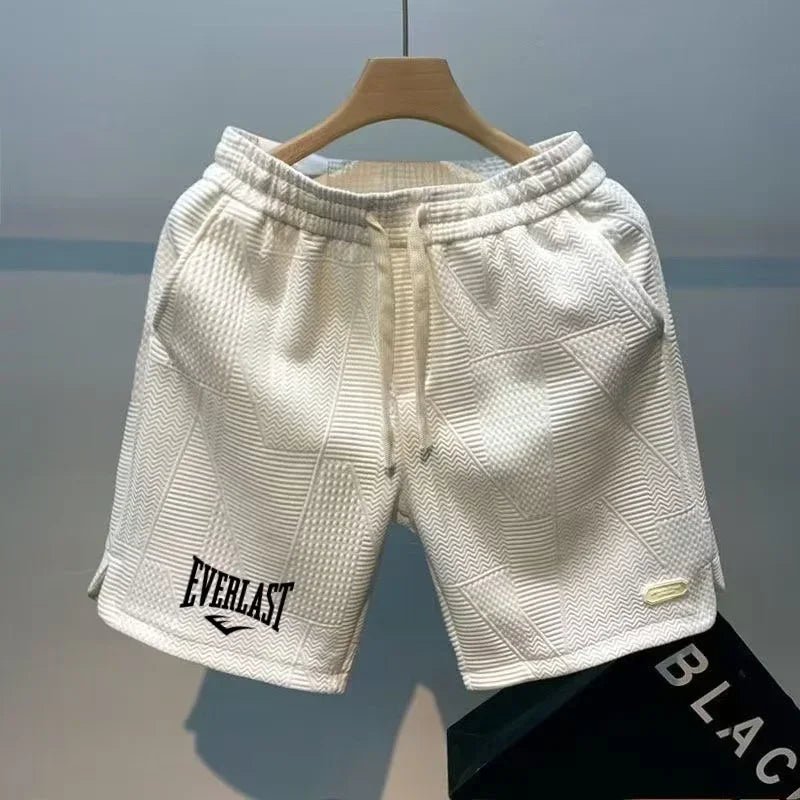 Shorts Esportivos Casuais Masculinos Estampados Respiráveis Confortáveis Primavera Verão
