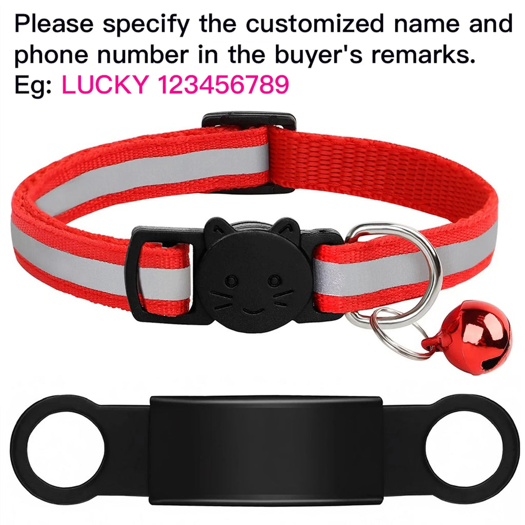Customized Pet Collar Reflective Cat Collars Free Engraved Puppy...