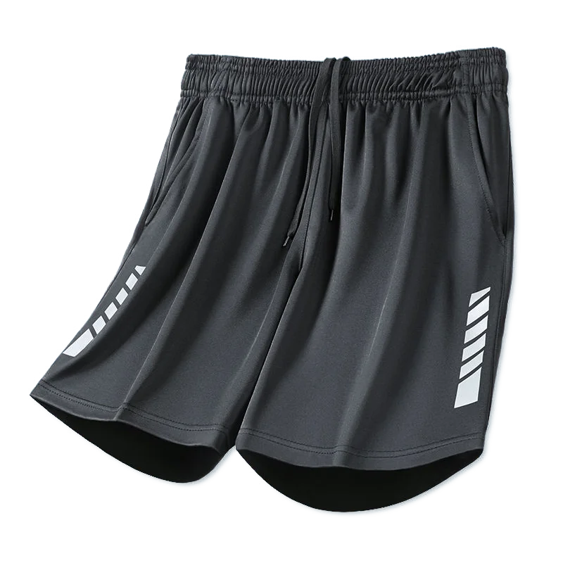 Shorts Masculinos de Corrida Estampa Listrada Solto Basquete Academia Respirável Fitness Treino