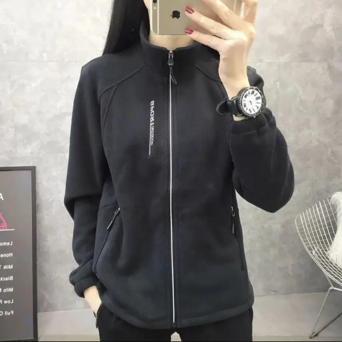 2024 Outono Inverno Casaco Feminino de Lã Engrossado para Exteriores Gola Alta Cardigã de Moletom Pelúcia Macia Quente Roupa Superior 1 - 3xl【 62.5-70kg 】 Vermelho