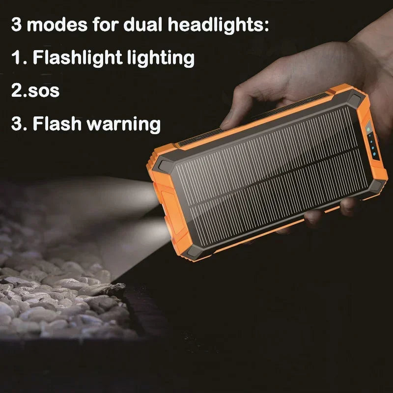 WonderNest Carregador Solar Portátil 20000mAh Impermeável para Uso Externo