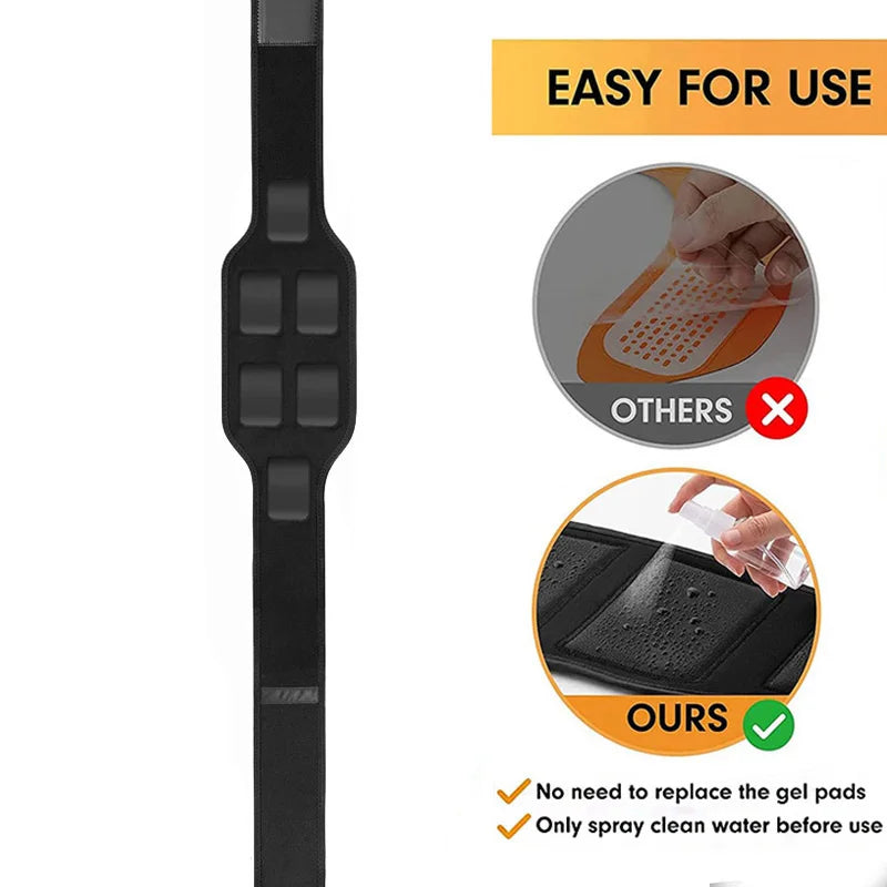 Cinto Massageador USB Inteligente Unissex para Treinamento Abdominal e Fitness EMS