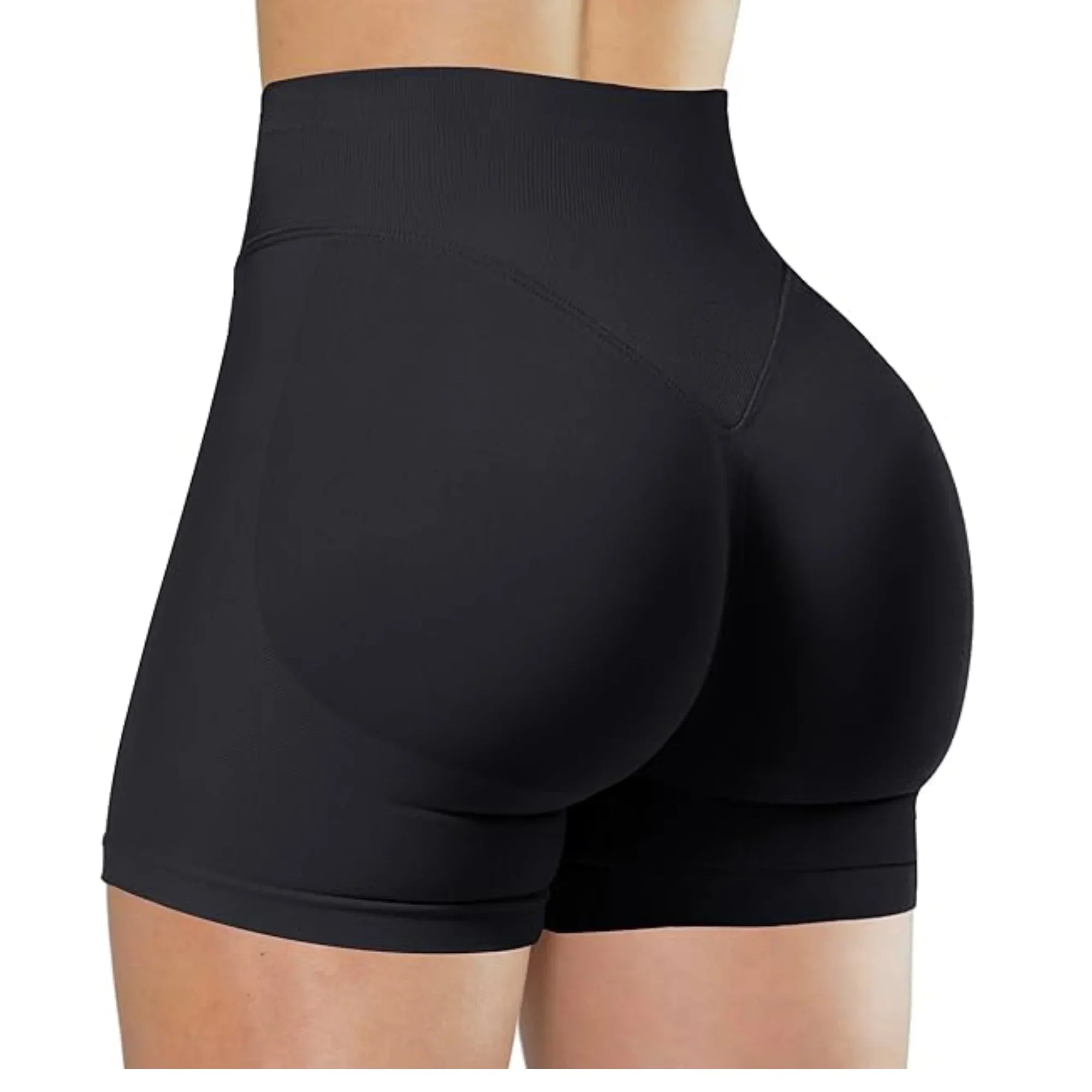 Short de Ginástica Feminino Sem Costura Legging Fina Cintura Alta Fitness Treino Yoga Roupa Corrida Empina Bumbum Ciclismo Esportivo Short
