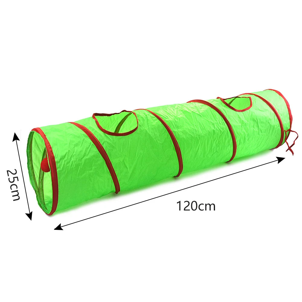 Christmas Cat Tunnel Pet Supplies Fun Toy Play Tunnel Tube Funny...
