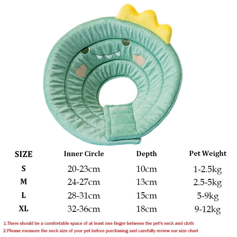 Coleira de Recuperação Suave Elizabeth para Gatos Cães - Cone de Proteção Anti-Lambida Ajustável para Pescoço Pós-Cirurgia de Animais de Estimação Atacado