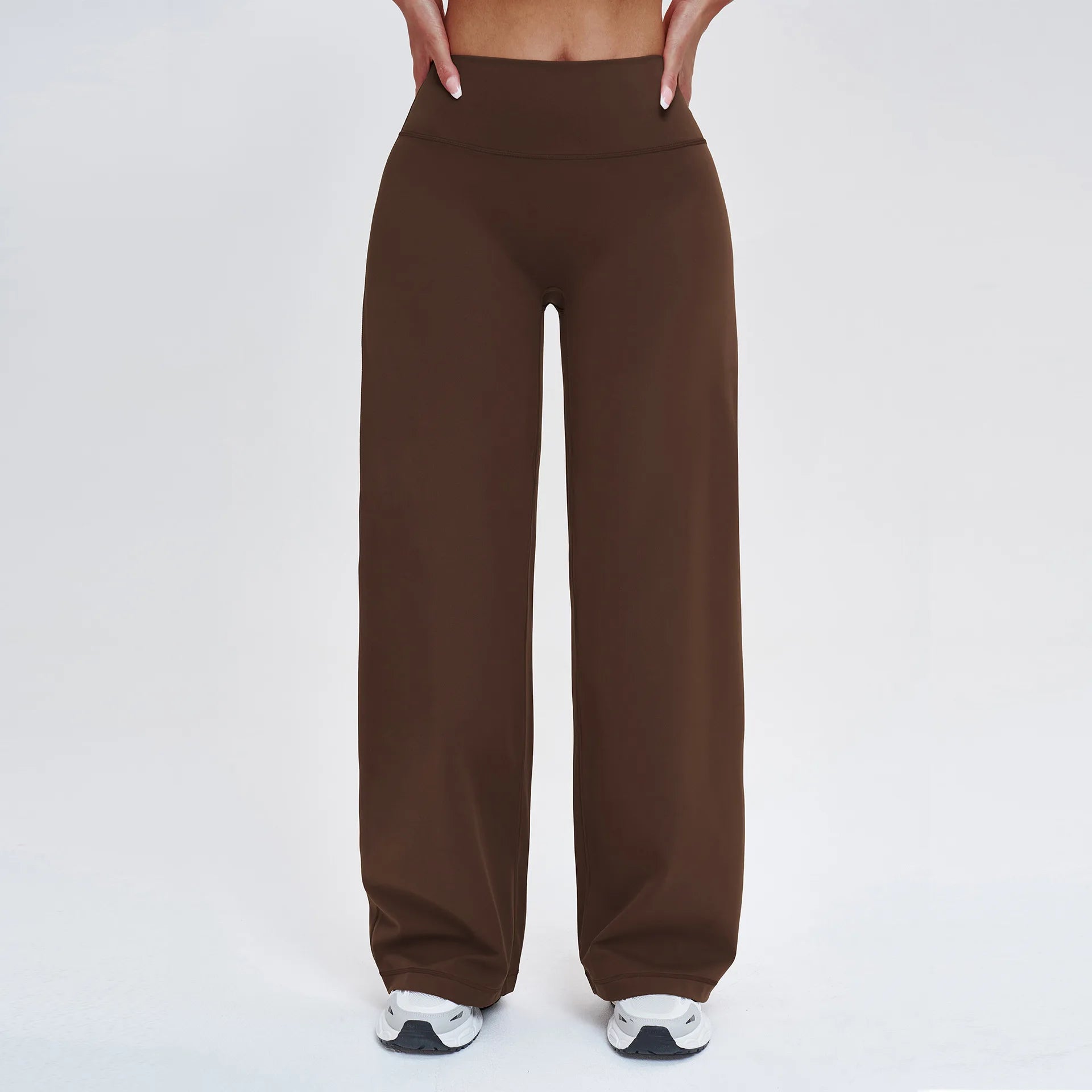 Yoga Pants Women Straight Leg Bottoms Women's Mid-Waist Fitness Pants Gym Leggings Naked Feel Pilates Running Sports Trousers