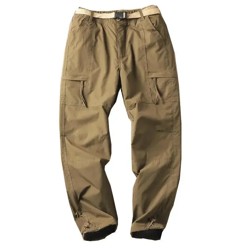 Calças Masculinas de Caminhada ao Ar Livre em Fleece Engrossado Corta-Vento Impermeável Soft Shell Reta Calças de Trabalho Resistentes ao Frio e Quentes