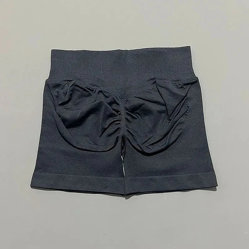 Conjuntos de Academia Femininos 2 Peças Impacto Sem Costura Fitness Yoga Roupa Esportiva Halter Top Shorts Roupa de Treino Corrida Roupa de Academia
